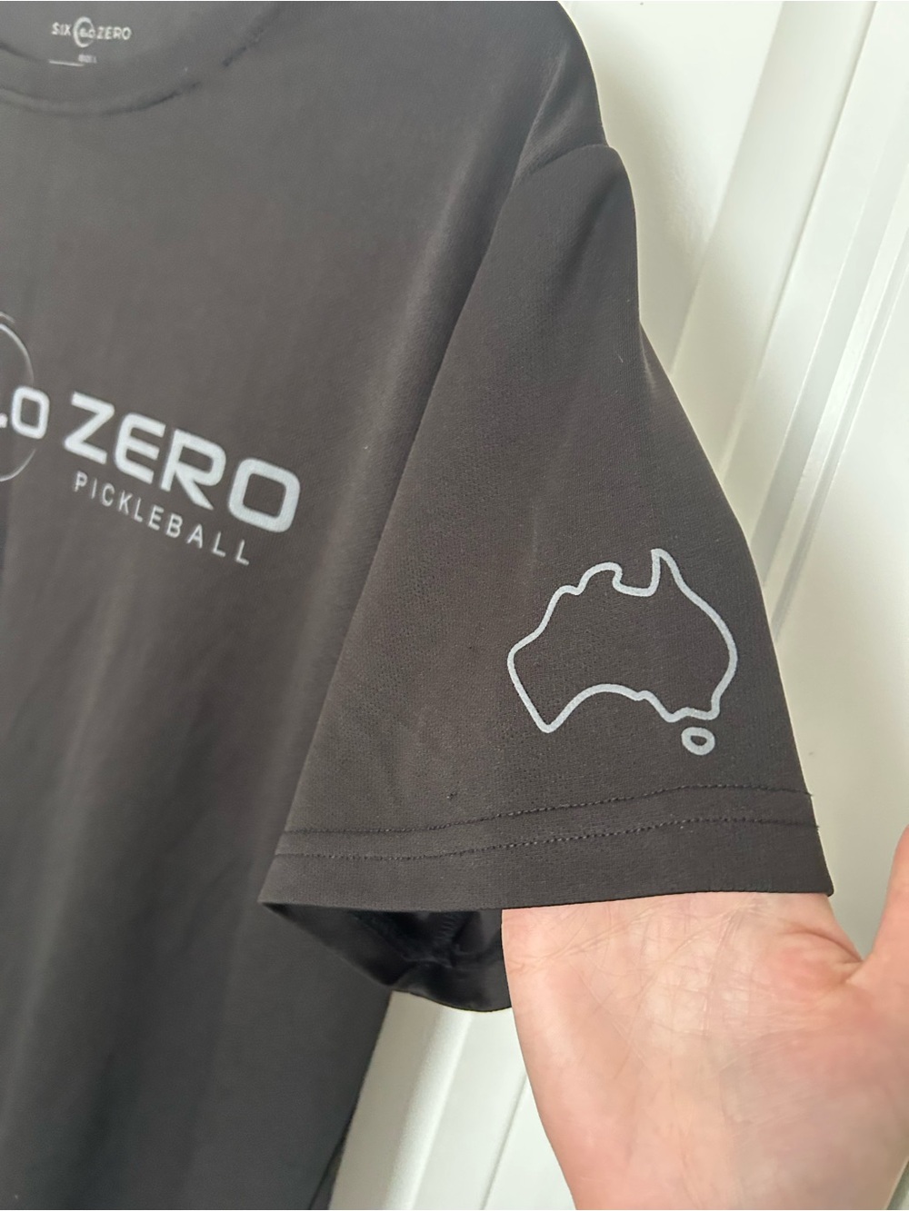 Six Zero Men's black Pickleball Short Sleeve Performance Tee - Picture 3 of 4